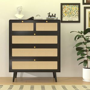 Cassettiera in Legno Massello di Quercia, Stile Moderno Francese, Arredamento Rustico per Soggiorno, Appartamento, Hotel - Product Image 6