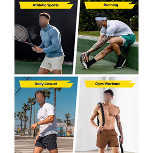 Shorts de sport d'été pour hommes, pour l'entraînement, le football, le basketball, le soccer, le tennis, le badminton, couleur personnalisée, shorts de course - Product Image 6