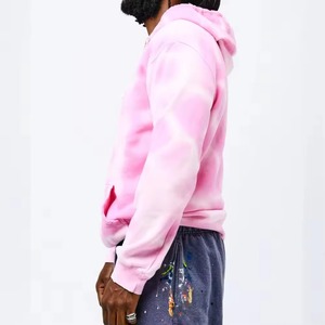 Custom Lightweight Pink 100% Cotton Winter Hoodie Men Pullover Oversized Heavyweight Fleece Lined Breathable Formal Streetwear - Product Image 4