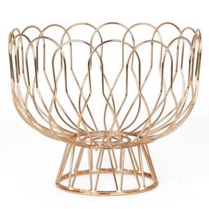 Cesta de Almacenamiento de Frutas de Diseño Elegante, Moderna y de Lujo, en Metal Antiguo con Acabado de Madera, Tamaño y Forma Personalizables - Product Image 2