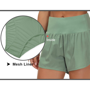 Shorts de course pour femmes avec logo personnalisé, légers, respirants, parfaits pour les entraînements, la salle de sport et l'usage quotidien - Product Image 6