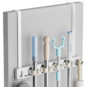 Portascope da appendere alla porta in legno con 2 ganci, organizer da parete per attrezzi - Product Image 1