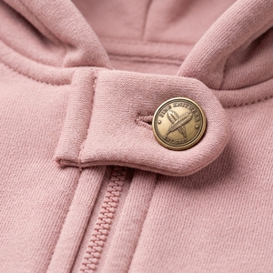 Conjunto de chándal unisex al por mayor para bebé con capucha de orejas de oso, de elastano/algodón, con cremallera oculta, lindo conjunto de sudadera con capucha de forro polar y pantalones jogger para bebé. - Product Image 3