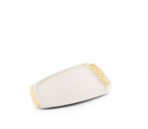 Luxury Metal <b>Arabic</b> Calligraphy Serving Tray Beige Gold Decorative Ottoman Tray Home Decor Platter for Coffee <b>Tea</b> & Snacks - Product Image 6