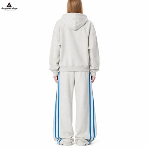 Custom Made <b>Tracksuit</b> Streetwear Pullover Windproof Casual Loose Hoodie and Jogging <b>Set</b> 2-Piece Women's Sporty Hoodie <b>Sets</b> - Product Image 3