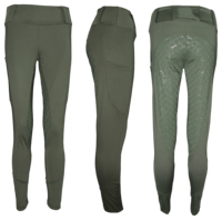 Pantalon d'équitation imprimé pour femme, 2 poches, assise intégrale en silicone antidérapante, extensible dans les quatre sens, taille haute, séchage rapide