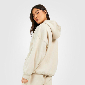 Conjunto de sudadera con capucha y pantalón de chándal extragrande con estampado gráfico para mujer, conjunto de 2 piezas informal, ropa de descanso, sudadera y pantalón de chándal a juego, color crema - Product Image 6