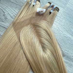 Cheveux humains vierges vietnamiens de qualité supérieure, raides et blonds, avec fermeture, super double trame, livraison rapide - Product Image 2