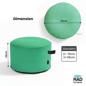 Fundas de Puff Redondas Modernas y Móviles para Exteriores con Diseño Circular - para Balcones, Patios y Terrazas de Piscina - Product Image 5