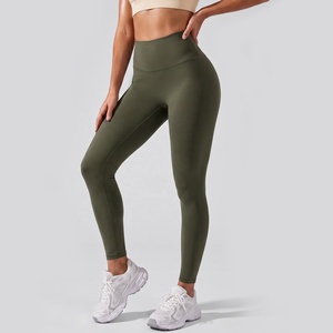 Leggings de yoga de cintura alta para mujer, pantalones de fitness elásticos sin costuras, control de abdomen, moldeadores, levantamiento de glúteos, leggings moldeadores para entrenamiento - Product Image 2