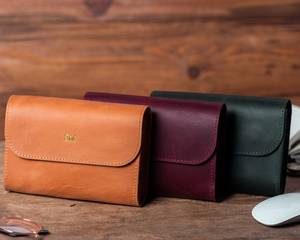 Genuine Leather <b>Cable</b> Organizer Travel Cord Holder Case Earphone Wire Management Desk Tidy Keeper Roll OEM LCO-0012 - Product Image 2