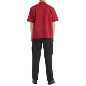 Ensemble d'uniformes de chef professionnels avec veste de chef à manches longues, pantalon et tablier pour restaurant et bar, polyester/coton, personnalisable - Product Image 6