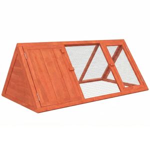 Nido de madera naranja para cobayas, jaula pequeña para animales, casa para conejos - Product Image 5