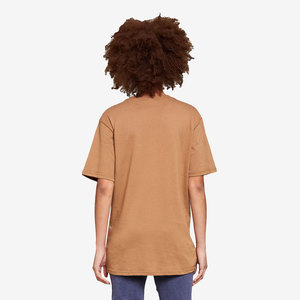 Camiseta verde de cuello redondo para mujer, 100% algodón jersey, corte holgado, informal, manga corta, color sólido, transpirable. - Product Image 5