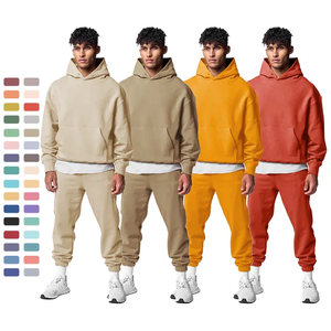 <b>Cheap</b> Price Custom Fitted Sweatsuit 2 Piece Set Sportswear for Mens Vintage Jogging Suits Blank Unisex Tracksuit - Product Image 1