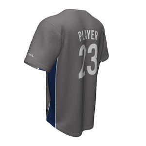 เสื้อบาสเก็ตบอลสีเทาสำหรับผู้ชาย พิมพ์ลายแบบ Sublimated หมายเลข 23 พร้อมโลโก้แบบกำหนดเอง ระบายเหงื่อได้ดี แขนสั้น คอกลม - Product Image 3