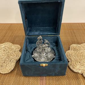 Adorno Metálico Hecho a Mano, Plateado, en Forma de Pavo Real, 5 DIYA, Pequeño - Product Image 3