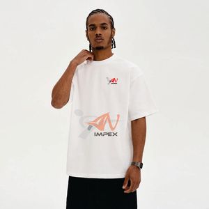 Camisetas de Primera Calidad con Logotipo Personalizado, Camisetas de Algodón Grueso de 280 g/m², Camisetas de Algodón 100% para Hombre, Camisetas Extra Grandes Lisas - Product Image 2