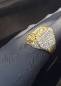 แหวนผู้ชายชุบโรเดียมคุณภาพสูง ป้องกันสนิม ประดับโมอิสซาไนต์ ดีไซน์ Jude ปรับแต่งได้ สไตล์ฮิปฮอป เหมาะสำหรับใส่ทุกวันและงานปาร์ตี้ - Product Image 4