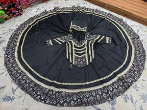 Ensemble Lehenga Choli pour femmes, pur coton, brodé, réversible, tenue de fête, pour mariage et Diwali - Product Image 5