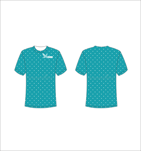 T-shirt à manches courtes pour homme, bleu à pois, respirant, coupe classique, col rond, vêtement décontracté - Product Image 1