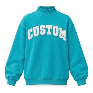 Custom <b>Women's</b> Mockneck Top Long Sleeve Cotton <b>Fleece</b> Manufacturer - Product Image 1