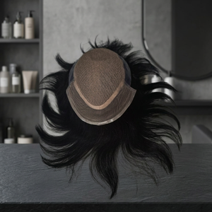 Mirage Brazilian Remy Human Hair Lace <b>Front</b> <b>Wig</b> for Men- Lace Base Short Length Glueless & Baby Hair Features - Product Image 3