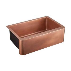 Évier de comptoir en cuivre martelé pour cuisine et salle de bain - Product Image 6