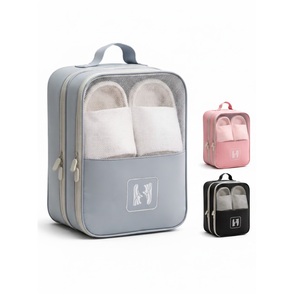 Modern Minimalism 200g Portable 3-Pair Shoe Organizer Bag Dustproof Shoe Organizer Pouch Travel Shoe Storage Bags - Product Image 1