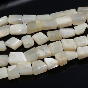 Cuentas lisas de piedra lunar blanca, cuentas de piedra lunar natural para la elaboración de joyería hecha a mano, collares y pendientes. - Product Image 5