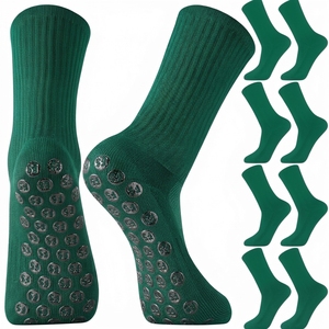 Calcetines de Yoga Rojos Antideslizantes, Largos, con Suela Antideslizante, de Poliéster/Nailon, para Adultos, Deportivos, Ecológicos y Transpirables - Product Image 2