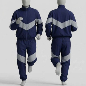 Ensemble de survêtement personnalisé pour homme, respirant, veste zippée et pantalon, vêtements de sport athlétiques OEM - Product Image 1