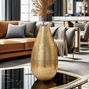 Finition personnalisée Décoration de table Vase à fleurs en fer Fabricant de gros Vase à fleurs en métal au design fait à la main de l'Inde - Product Image 4