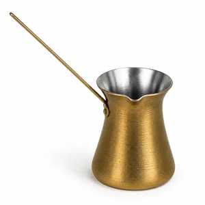 Cafetière turque en cuivre Cezve, cafetière Ibrik pour cuisinière, avec poignée en bois, pour la cuisine et les fournitures de restaurant - Product Image 2