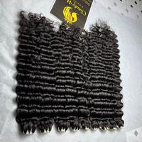 Cheveux humains vietnamiens en vrac pour le tressage, vague profonde, cheveux humains bruts pour le tressage en vrac pour les tresses bohèmes, extensions de cheveux humains en gros
