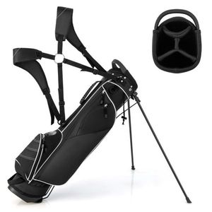 Borsa da Golf Leggera in Poliestere Nero con 4 Tasche con Cerniera e 3 Divisori per Viaggi Comodi - Product Image 1