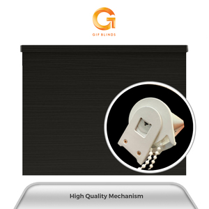 Persianas Enrollables Negras con Diseño de Madera, Modelo GB83056, 76x183cm, para Hogar y Oficina, OEM B2B, Mejor Proveedor, Garantía, Calidad Profesional, Superventas en Malasia - Product Image 5