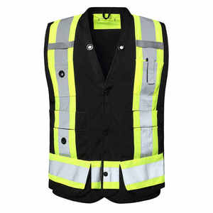 Gilet de sécurité unisexe réglable de qualité supérieure, haute visibilité, réfléchissant, léger, durable, pour travaux de construction, équipement de sécurité - Product Image 1