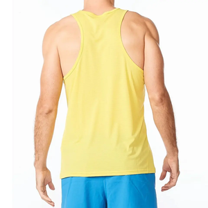 เสื้อกล้ามผู้ชายสีเหลืองล้วนทรงเข้ารูป ผ้าฝ้าย 100% คอกลม แห้งเร็ว เป็นมิตรกับสิ่งแวดล้อม เหมาะสำหรับออกกำลังกาย ฟิตเนส กำลังเป็นที่นิยมอย่างมาก - Product Image 3