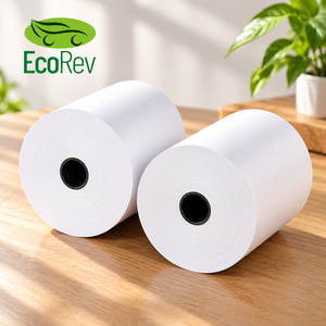 EcoRev Lot de 5 rouleaux de papier thermique blanc, papier d'impression de reçus écologique - Product Image 4