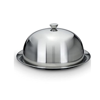 Couvre-plat en acier inoxydable, couvercle de table, couvercle alimentaire, compatible lave-vaisselle, couvercle pour collations, pour hôtel et maison, article de vaisselle