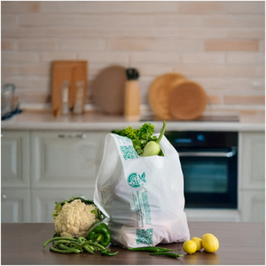 Biodegradable Compostable Eco-Friendly Shopping Grocery Bag Plant-Based (PBAT PLA) Flexo Printed Sustainable Disposable - Product Image 2