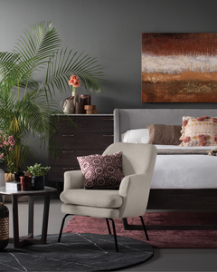 Sillón Moderno Industrial Tapizado en Gris Glaciar con Patas de Metal Negro Mate y Espuma de Alta Densidad para Ejecutivos de Lujo - Product Image 5