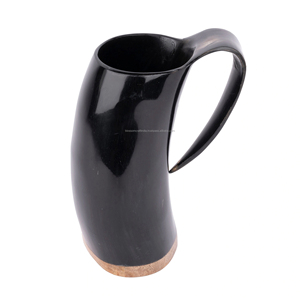 Mug en corne écologique, fait main, en matériau naturel, durable, unique, rustique, vaisselle pour la décoration de la table à la maison - Product Image 1