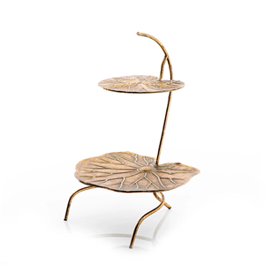 Support à gâteau en aluminium orné, best-seller, pour la décoration de desserts de célébrations traditionnelles, avec un travail métallique détaillé - Product Image 3