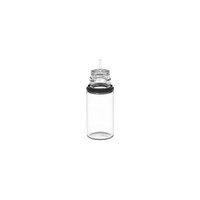 Bouteille en PET Chubby Gorilla 30 ml, forme licorne, avec bouchons anti-effraction et anti-vol (bouteille transparente/fermeture noire opaque)