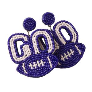 Pendientes artesanales de cuentas de semillas estilo cristal, pendientes étnicos de cuentas de semillas a la moda para niñas - Product Image 4