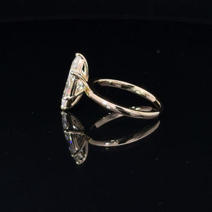 Anillo de Oro Sólido de 14K y 18K con Certificado IGI, Anillo de Diamante de Laboratorio con Corte Marquesa de 1CT, 2CT y 3CT en Oro Amarillo - Product Image 3