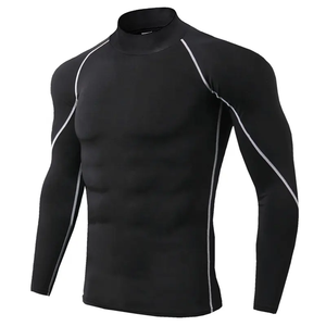 Men Compression Shirt Long Sleeve Stretch Base <b>Layer</b> Gym Fitness <b>Top</b> Dry Fit Custom Logo Sportswear OEM - Product Image 4