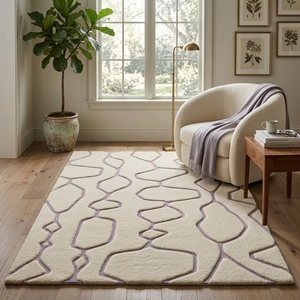 Alfombra de Lana Tufted de Lujo Personalizada, de Pelo Alto y Bajo, con Diseño Geométrico 3D, Precio de Fábrica al Por Mayor - Product Image 5